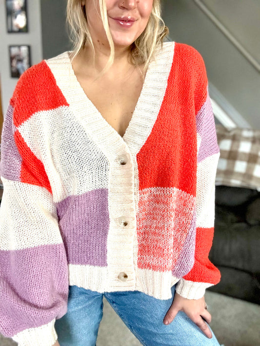 Daisy Color Block Sweater