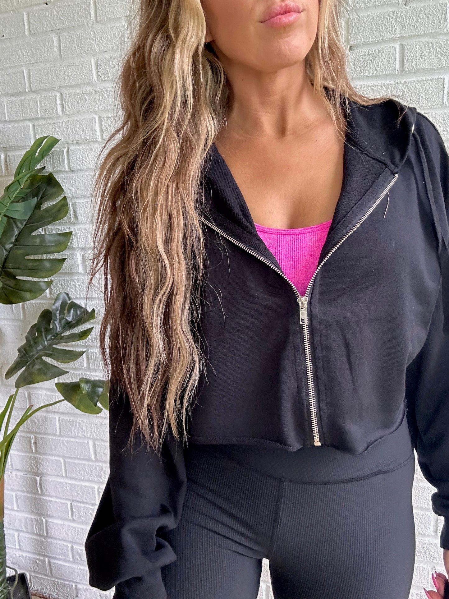 Ride with me crop zip up